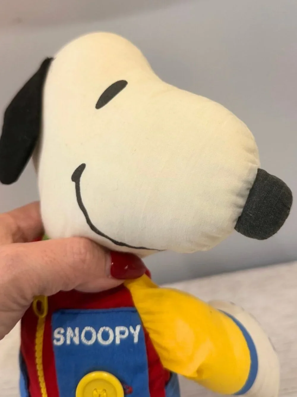 Vintage 1968 Learn & Play Peanuts Snoopy Doll Teach Me to Dress Activity Toy